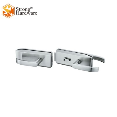 GL-05LD Double side control high quality SS201/ Zinc alloy sliding tempered 12mm glass door lock