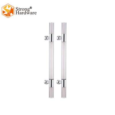 DH-007 H shape glass sliding door chrome door handle