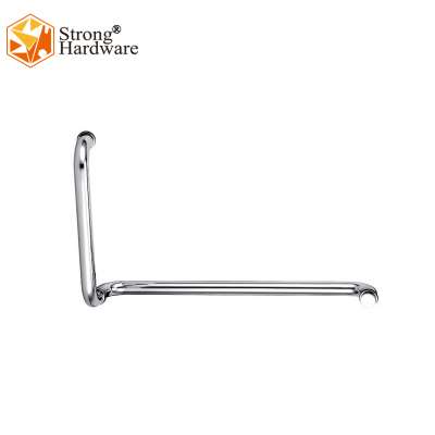 Stainless steel201/304 diameter19/25mm glass bathroom L shape handle sliding shower door handle