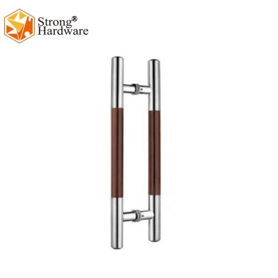 DH-050 Sliding glass door stainless steel folding wooden pull handle