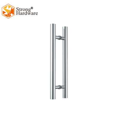 H shape double sided door handles, glass pull shower single side door handle